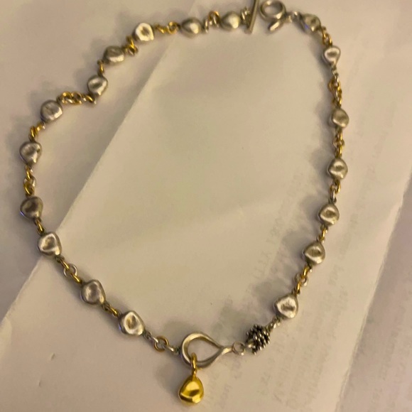 handmade Jewelry - Silver & gold necklace